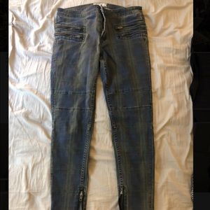 Free People Plaid Jeans